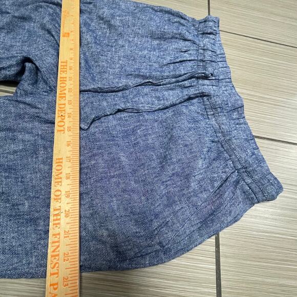 coastal nautical Linen drawstring breathable relaxed Old Navy pullon pants large - Picture 7 of 12